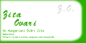 zita ovari business card